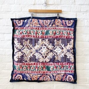 Anthropologie || Risa Euro Sham Pillowcase Cotton Quilted 26x26 Square